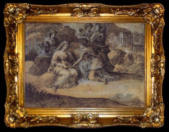 framed  Claude Lorrain Egeria Mourning (mk17), ta009-2